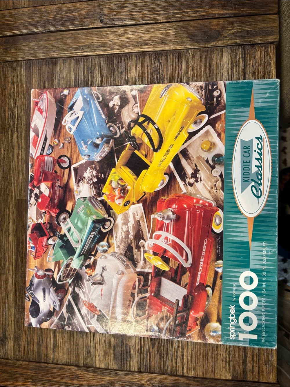 Kiddie Car Classics 1000-Piece Jigsaw Puzzle - Red, Yellow, Blue, Green, Cream